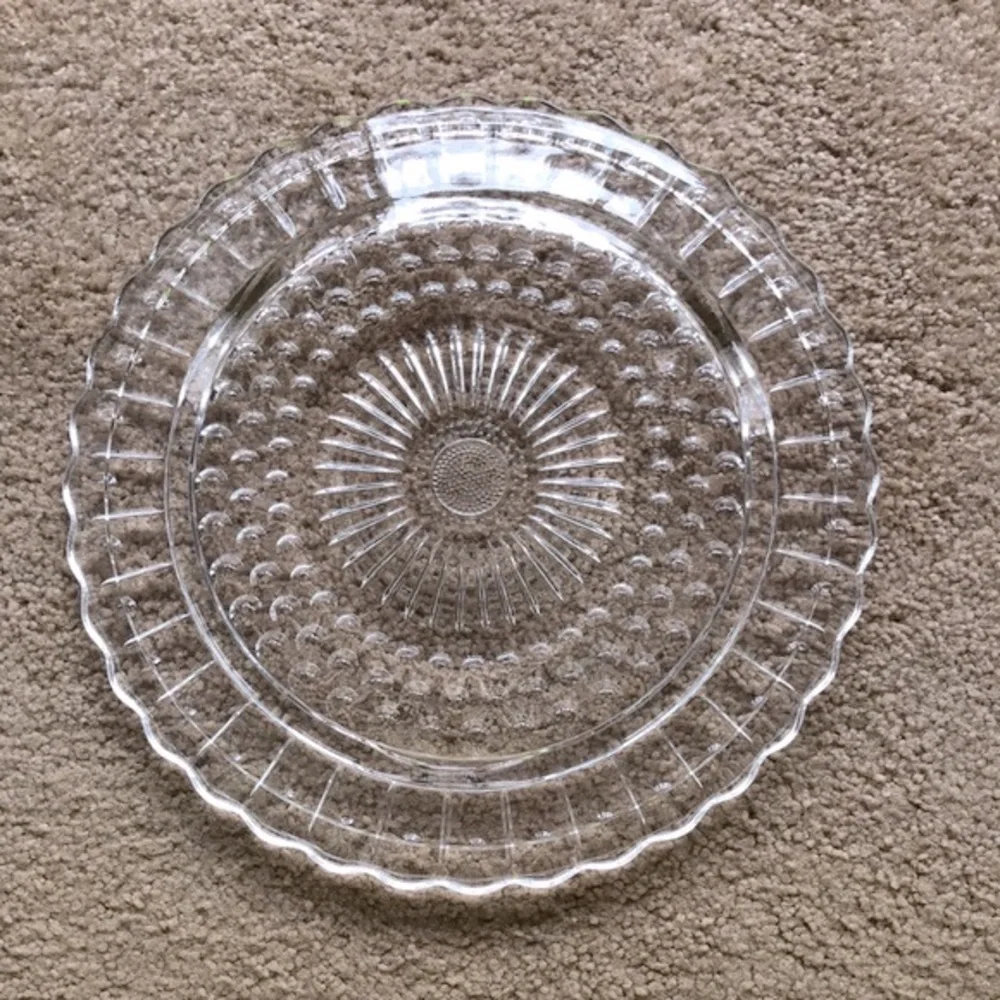 Vintage FEDERAL GLASS Footed Cake Plate 2889 Clear